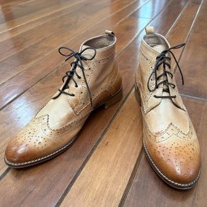 Mona Flying boots Nvr worn Ladies Oxford ankle lace up leather boots 38 7.5-8